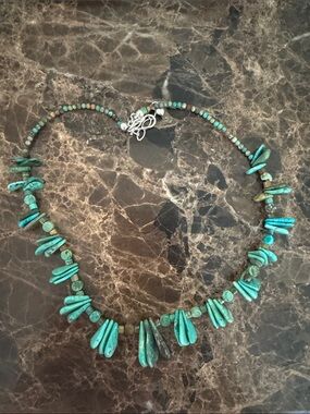 Turquoise Chip Bead Necklace - Women Jewelry